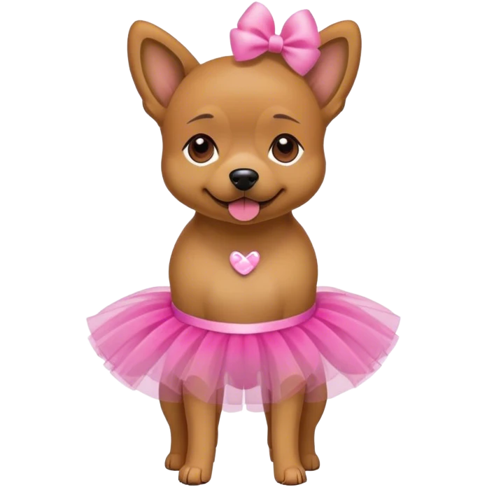 Dog wearing a tutu emoji