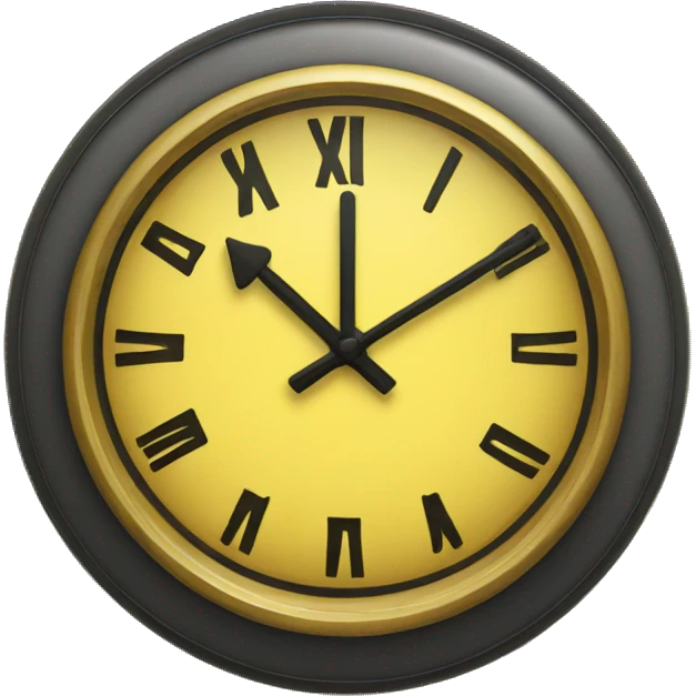 yellow clock emoji