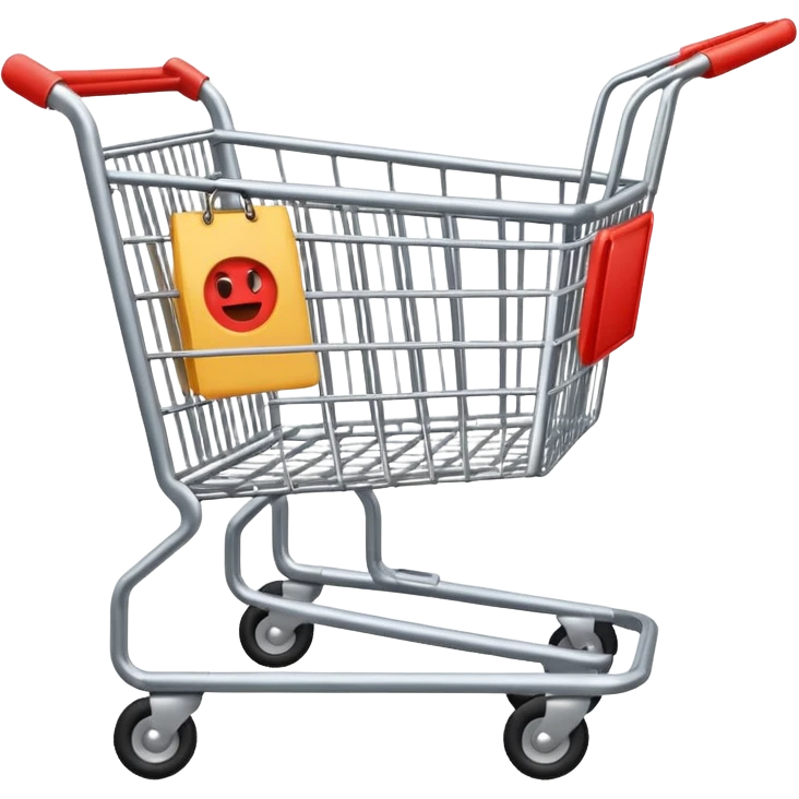 carrello della spesa vuoto che punta verso destra emoji