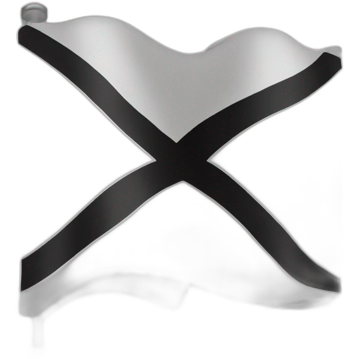 Flag with a black cross on a white backgrpind emoji