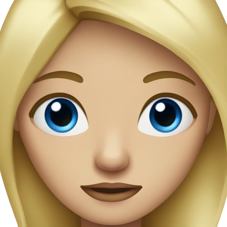 blonde woman blue eyes. crying  emoji