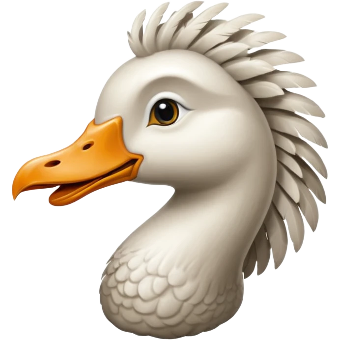 Goose with Medusa hair emoji