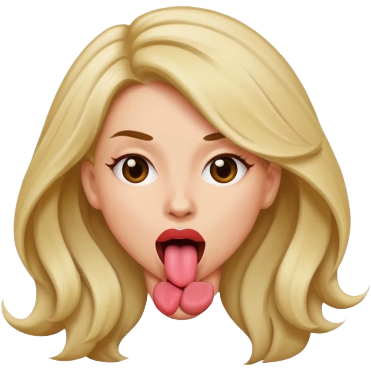 Woman emoji tongue out hair flip emoji