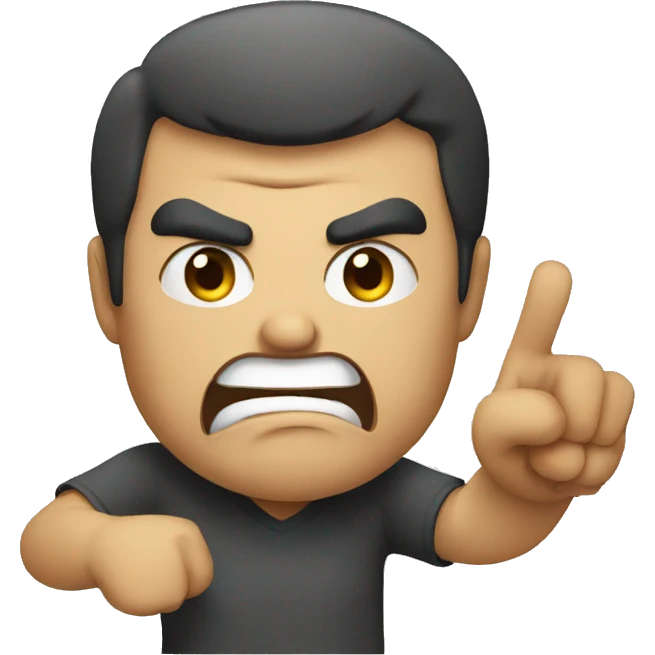 angry man pointing emoji