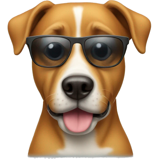Dog wih sunhlasses emoji