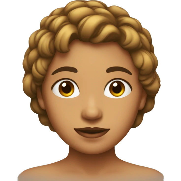 Chica pelo corto marrón  emoji