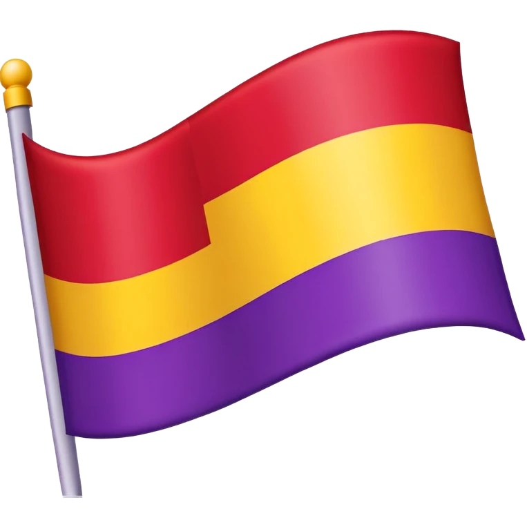 flag with three horizontal stripes - red, yellow, and purple emoji