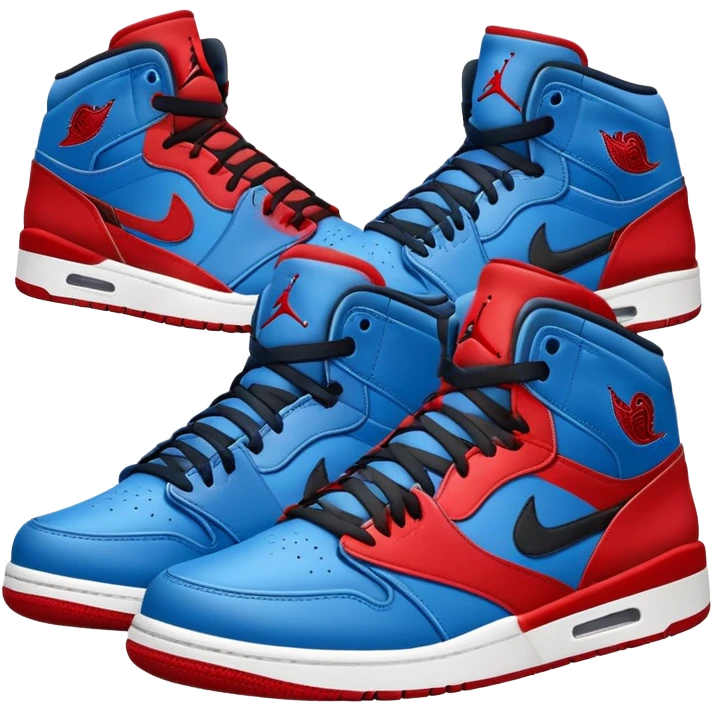 Pairs of jordan’s bleu and red  emoji