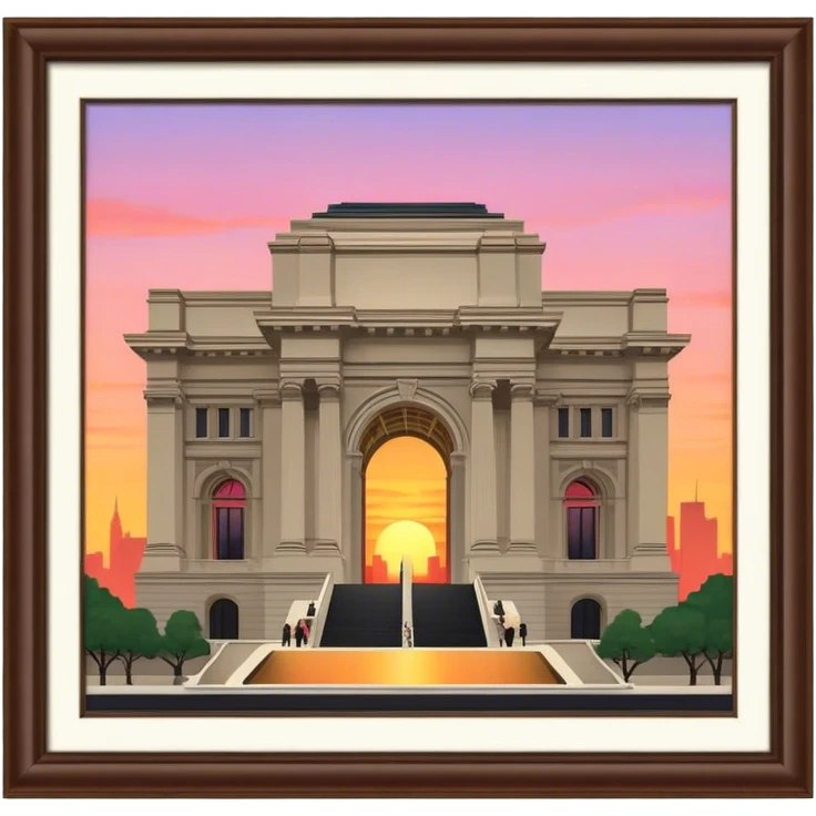the met museum new york city at sunset emoji
