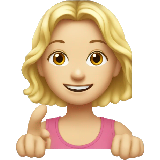 blonde white girl opening her window to sunshine emoji