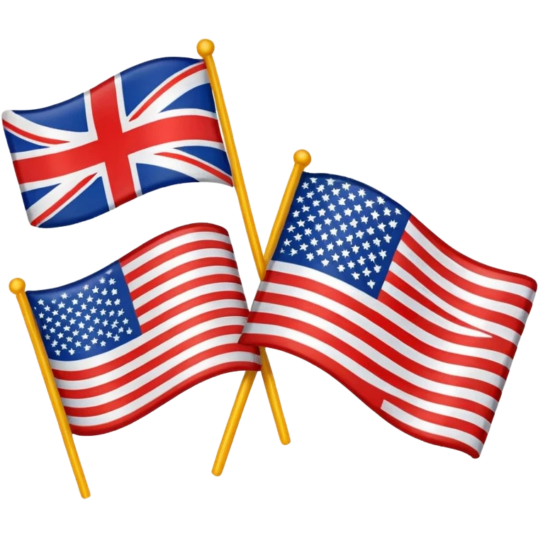 british and AMERICAN flags emoji