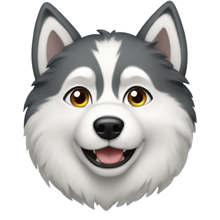 Fluffy husky emoji