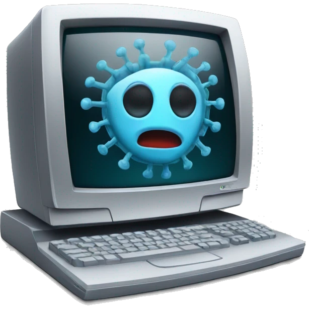 anti virus computer emoji