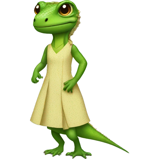 Lizard in dress emoji