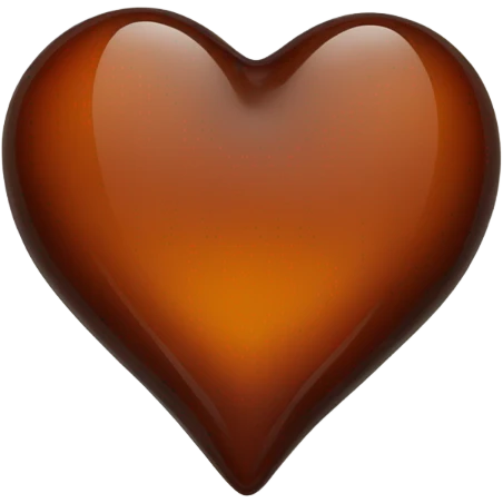 Burnt sienna glass heart emoji