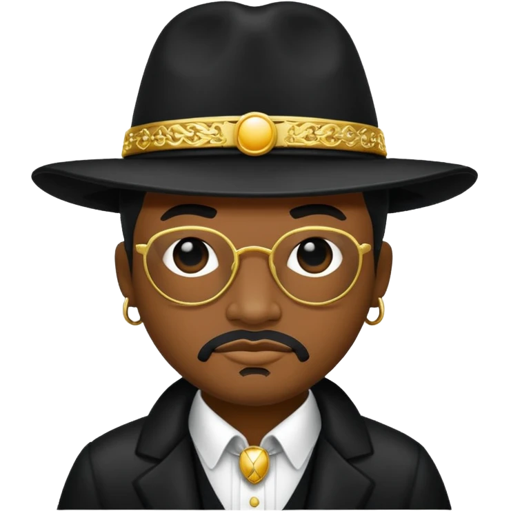 A black pimp emoji