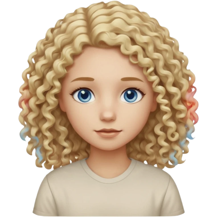 Curly blond blue eyes. Long hair cool beige blond. Longer hair beige ash blonde emoji