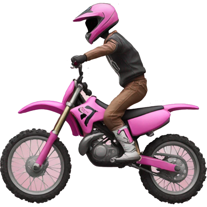 Pink dirt bike  emoji