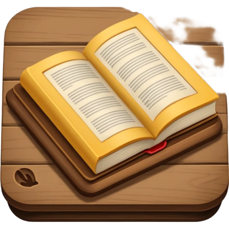 Lectura libro abierto marron emoji