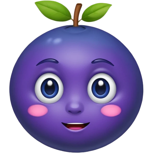 blueberry with a stupid clueless face emoji