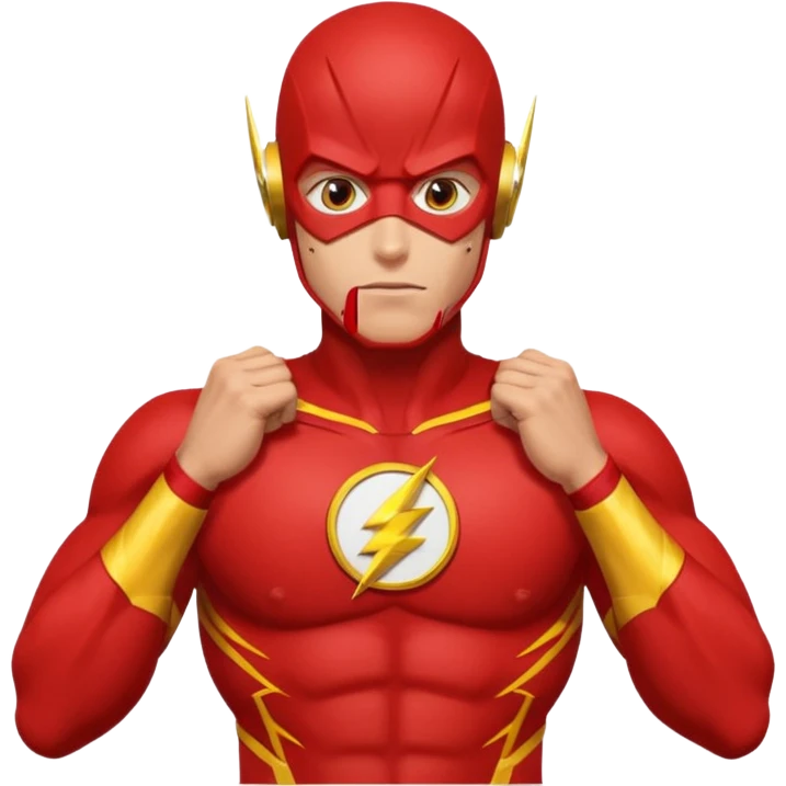 The Flash with stars in his eyes emoji