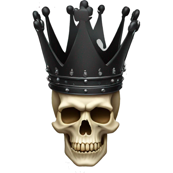 skull king crown black emoji