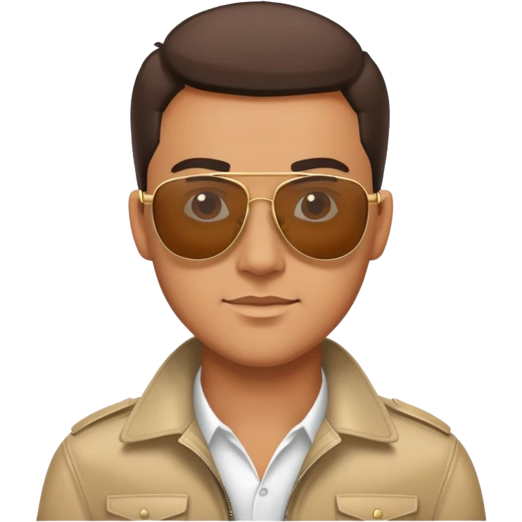 confident man with aviators emoji