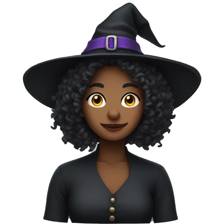 Witch with curly hair  emoji