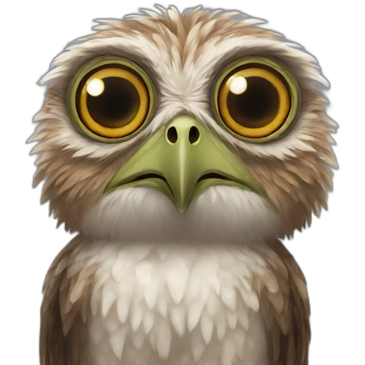 potoo bird with huge eyes emoji