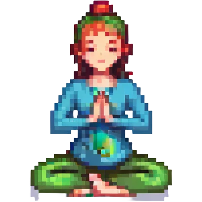 yoga pose pixel art emoji