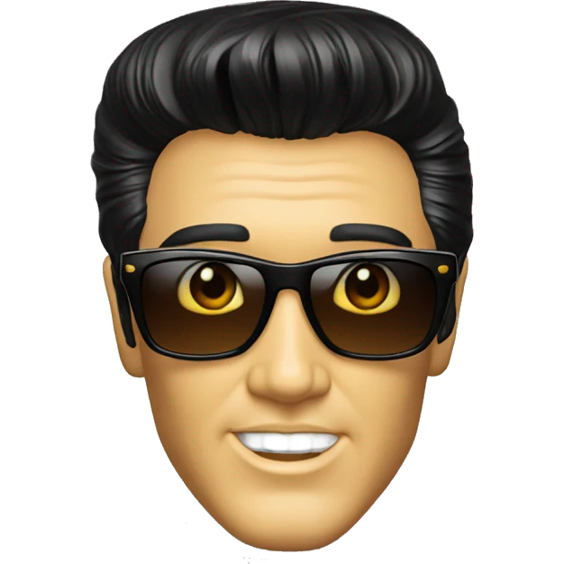 Elvis presley qui tient un vinyl de Elvis presley  emoji