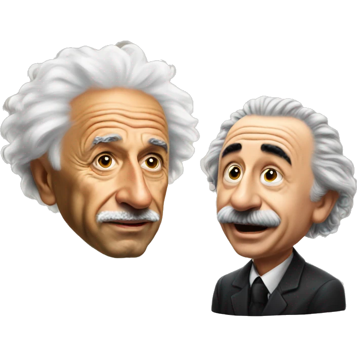 Joe Rogan speaking with Albert Einstein emoji