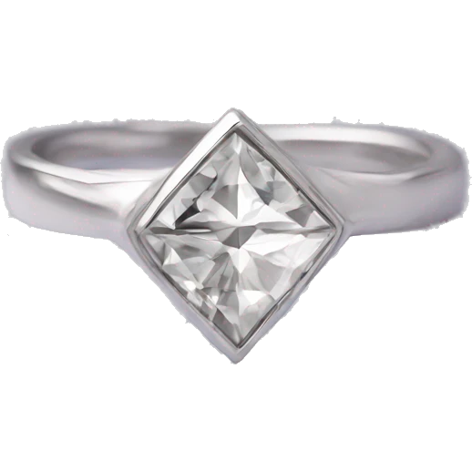 Diamond ring silver emoji