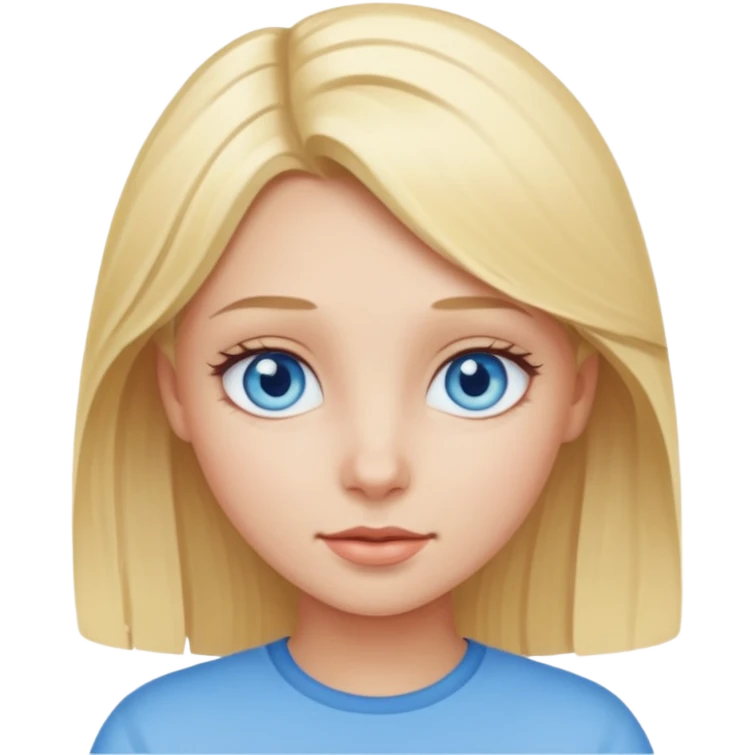 blonde girl with blue eyes emoji