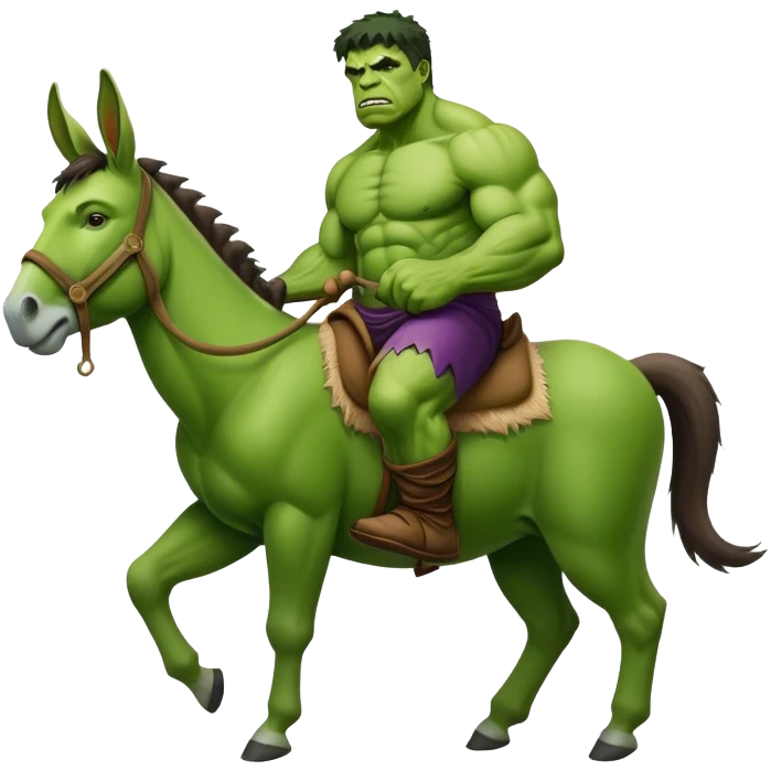 hulk riding on donkey emoji
