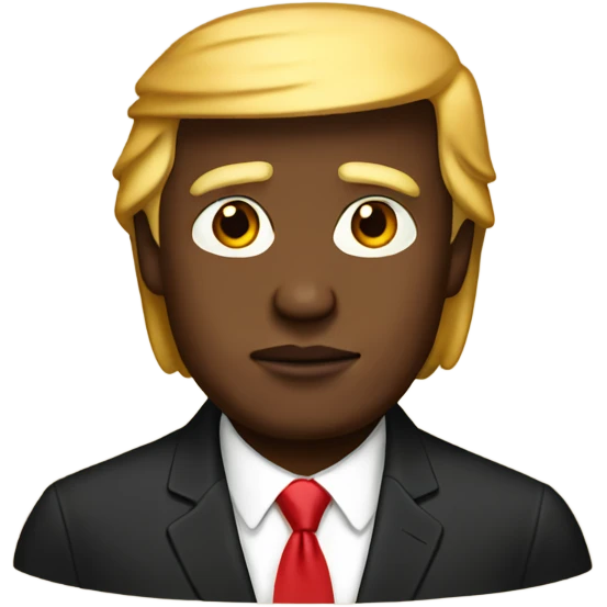 Donald trump as a black man emoji