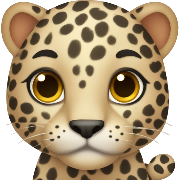 Cute leopard emoji