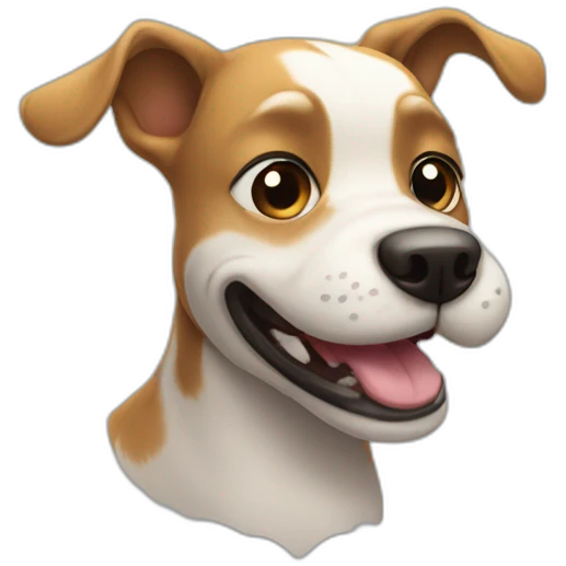 dog acting like I dont know and with a sly smile emoji