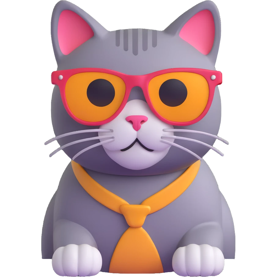 Cat wearing sunglasses emoji