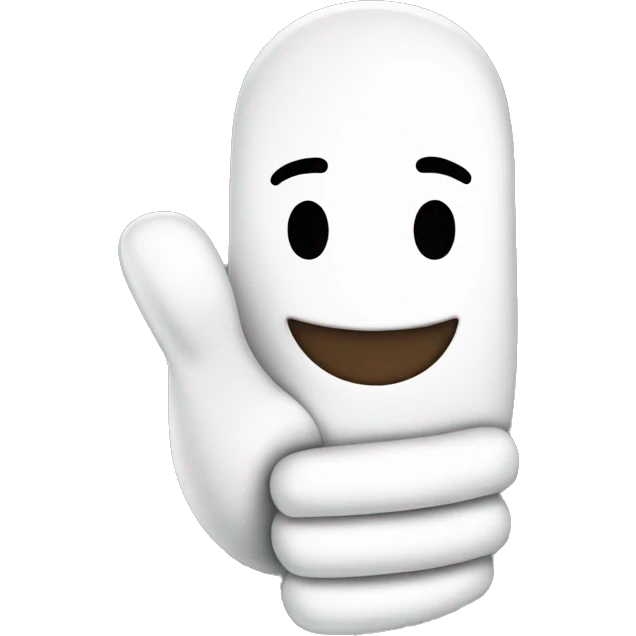 Five finger Thumbs up with white glove on  emoji