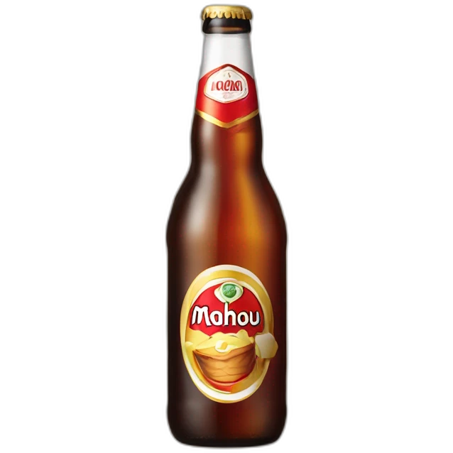 Bottle of Mahou beer emoji