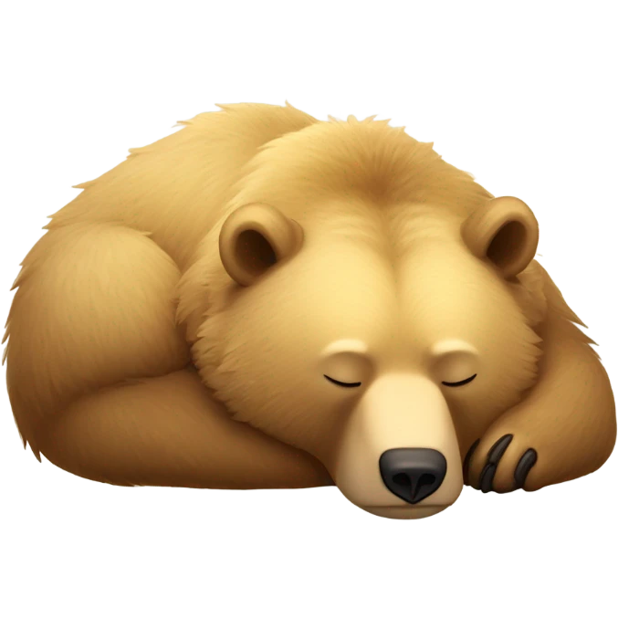 Blonde grizzly bear sleeping emoji