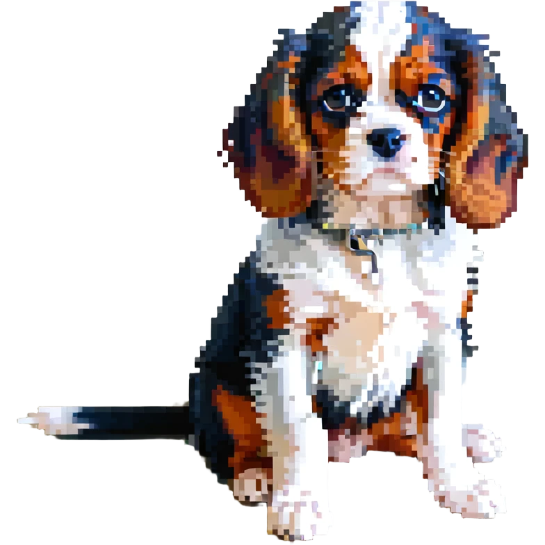 King Cavalier puppy sitting emoji
