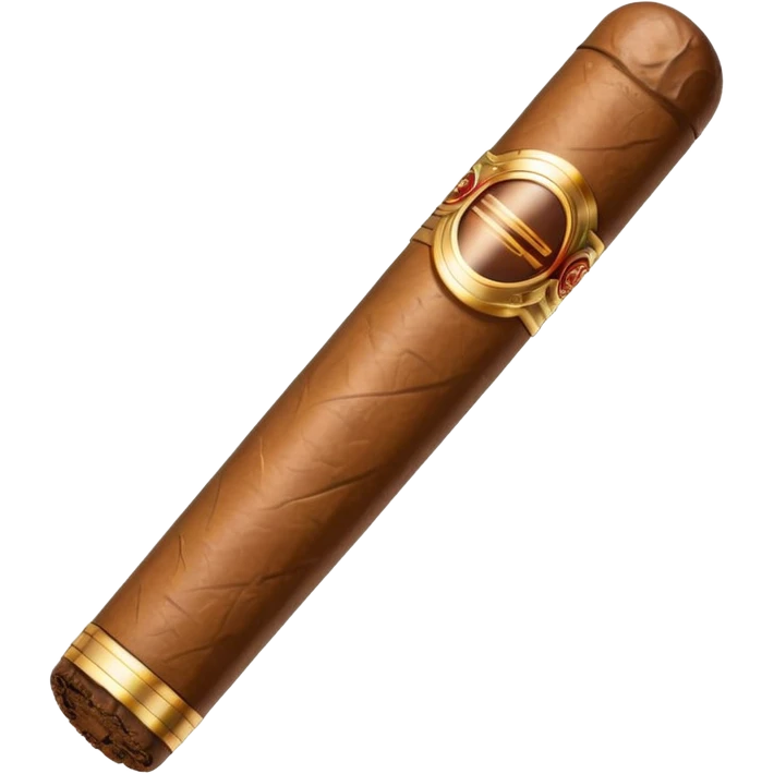 A luxury cigar emoji made of silver chrome, smooth metallic texture, minimal shape, glossy reflections, rich swag aesthetic, iOS emoji style, centered, clean white background emoji