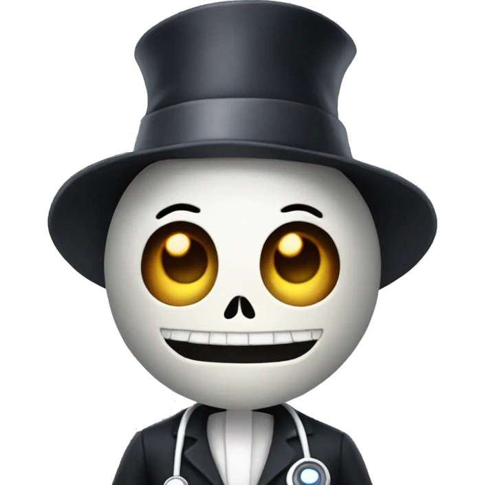 Jack skelington dressed up as a doctor emoji