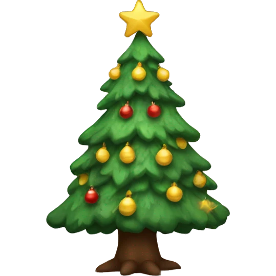 cozy christmas tree emoji