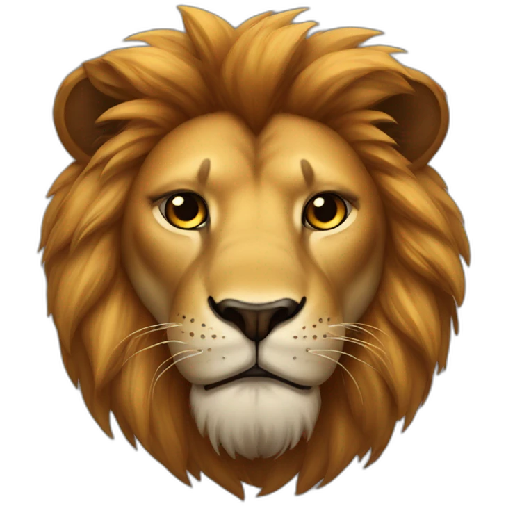 Lion with a scar on eye emoji