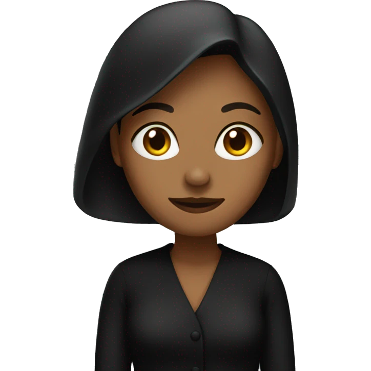 Woman in black emoji