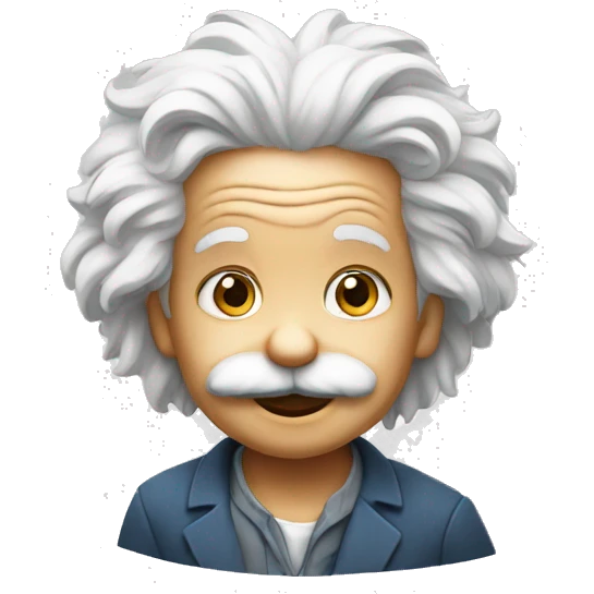 Einstein in kid emoji