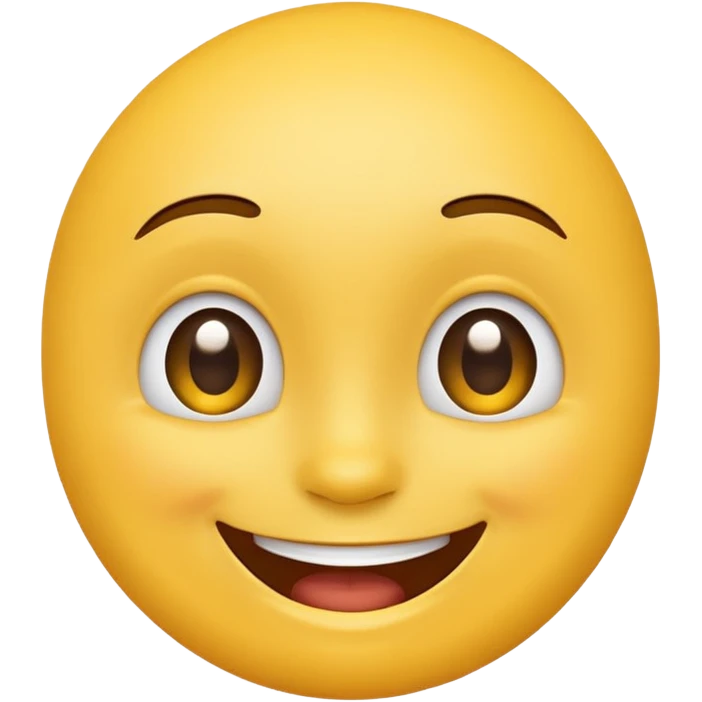 Create a happy face in 2D emoji